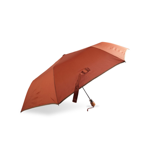 Mujeres maduras Orange Pongee Three-fold umbrella-0E6B0481