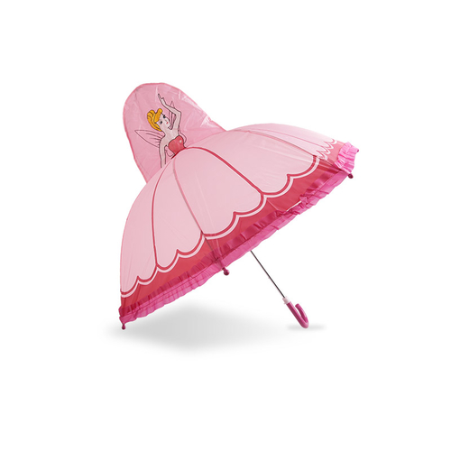 Paraguas infantil de poliéster con cúpula tipo princesa-0E6B0601