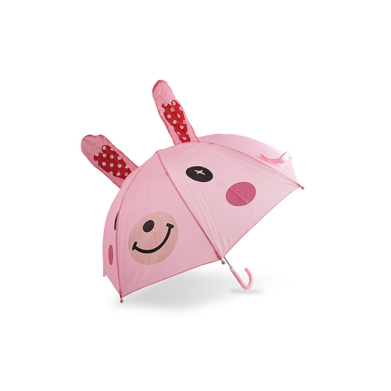 Paraguas rosa lindo conejito oso poliéster niños-0E6B0672