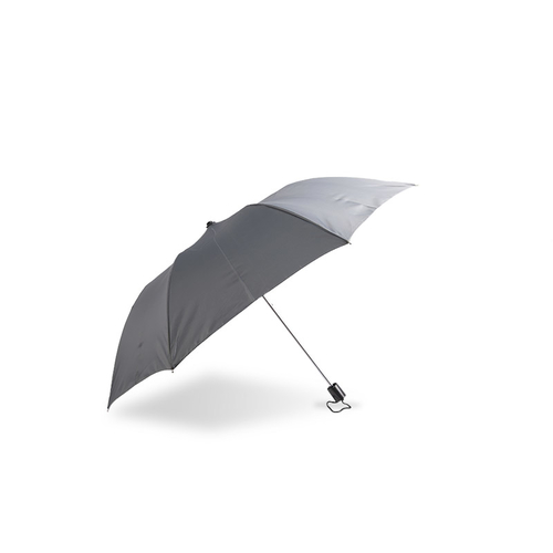 Paraguas doble simple de metal plateado puro-0E6B0782